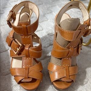 Coach tan leather sandals